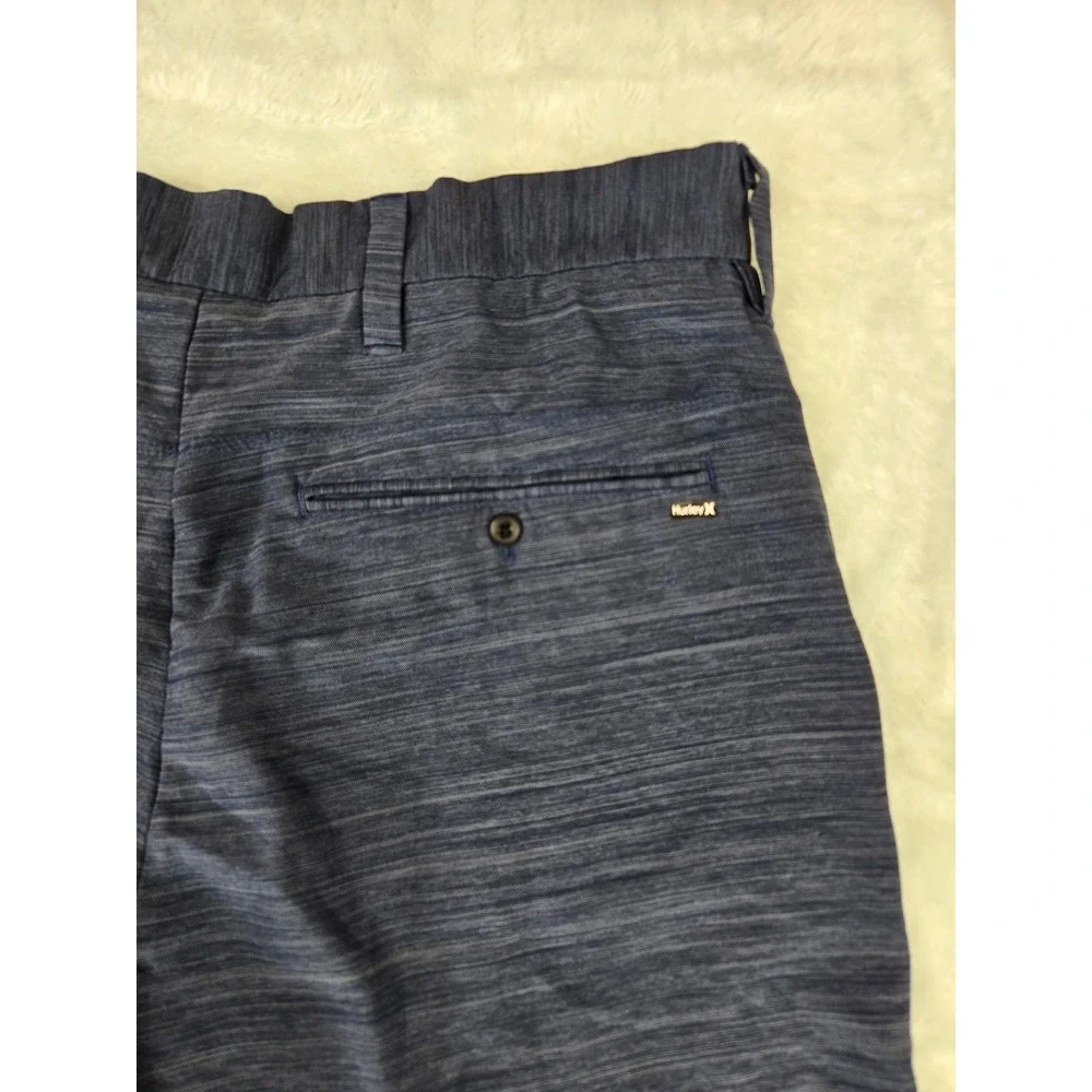 Hurley Mens Hybrid Walk Shorts Navy Blue‎ Heathered Stretch Size 30 AJ6449